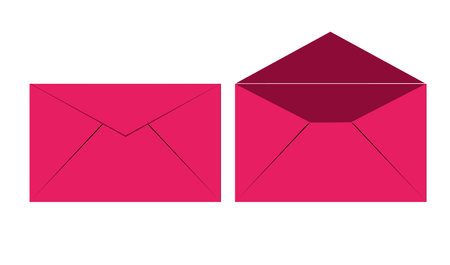 Red Envelope for Christmas and New Year. Vector illustration.のイラスト素材