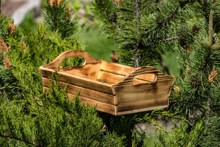 Burnt wood box for tools or products 2018の写真素材