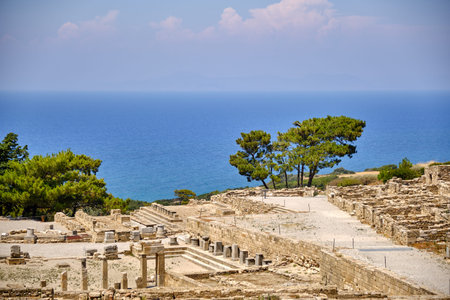 Ancient ruins of antiquity on the island of Rhodes