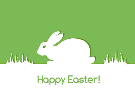 Easter greeting card with rabbitのイラスト素材