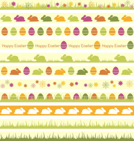 Seamless borders for Easter desiognのイラスト素材
