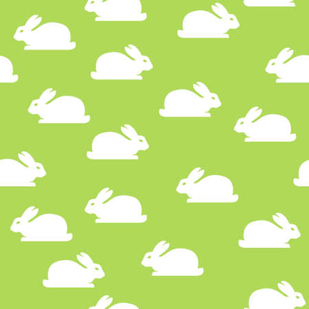 Seamless pattern with white bunniesのイラスト素材