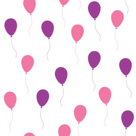 Seamless pattern with funny colorfull flying balloonsのイラスト素材
