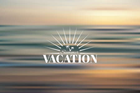 Summer vacation vector background  Creative poster designのイラスト素材