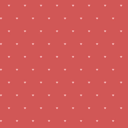 Vector seamless polka dots pattern with heartsのイラスト素材
