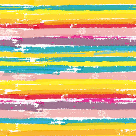 Seamless vector pattern with paint color stripesのイラスト素材