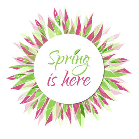 Spring is here illustrationのイラスト素材