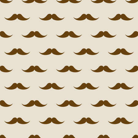 Seamless pattern with mustaches. Male fashion hipster backgroundのイラスト素材