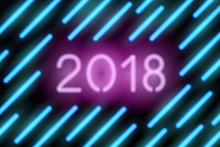Neon 2018 greeting card.