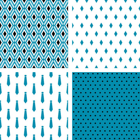 Set of vector seamless male patterns