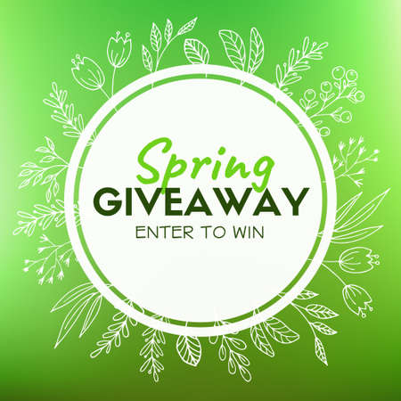 Spring giveaway label for Promotional card for
blogsのイラスト素材