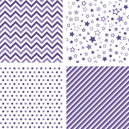 Ultra violet seamless patterns Vector backgroundsのイラスト素材