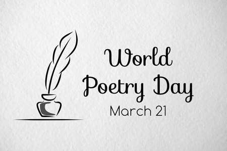 Poetry day vector greeting banner.のイラスト素材