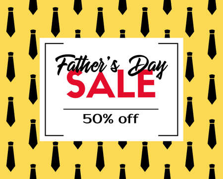 Fathers day sale. Vector discount templateのイラスト素材
