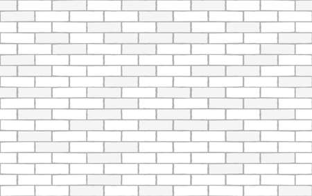 White brick wall seamless texture. Vector minimal backgroundのイラスト素材