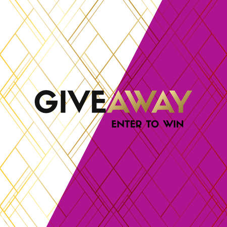 Giveaway vector banner. Vector template for social media contestのイラスト素材