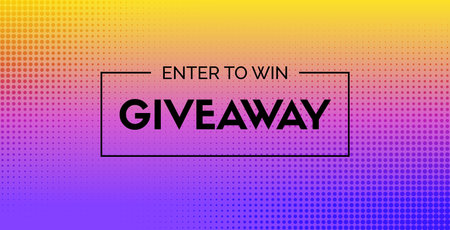 Giveaway vector banner. Enter to win. Abstract background for social media