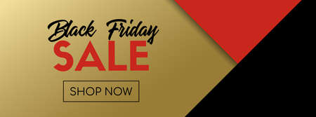 Black friday sale. Vector long banner. Abstract geometrical background. Trendy template for social media promotionのイラスト素材