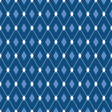 Vector seamless male pattern. Blue diamonds abstract background. For fabric print, wallpaper designのイラスト素材