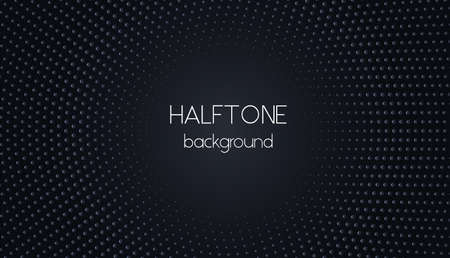 Black halftone dotted abstract background. Vector minimal circle dotted backdrop for posters, banners, presentationsのイラスト素材
