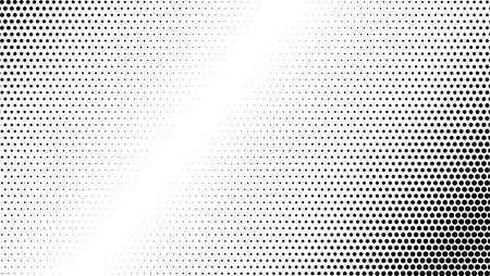 Halftone dotted minimal vector background. Abstract monochrome gradient spotted corners. Black and white dotted textureのイラスト素材