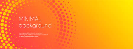 Minimal abstract banner template for social media. Gradient dotted background with copy space for textのイラスト素材