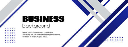 Abstract business background. Minimal long banner template with blue lines. For social media advertisement, cover designのイラスト素材