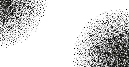 Minimal dotted vector background. Black round gradient halftone texture. Shadow effectのイラスト素材