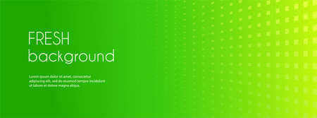 Abstract green gradient minimal vector banner. Fresh textured long background for cover, web header templateのイラスト素材