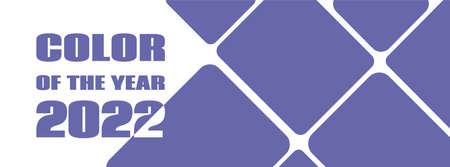 Abstract long banner vector template. Very peri color of the year. Geometric creative backgroundのイラスト素材
