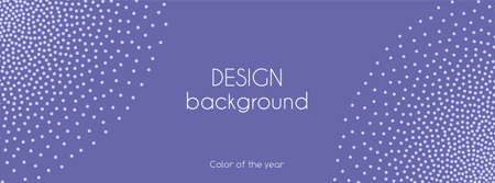 Abstract vector long banner in trendy very peri color. Minimal background with dotted corners and copy space for text.  cover templateのイラスト素材