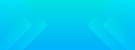 Blue gradient abstract vector long banner. Business minimal background with arrows and copy space for text.  headerのイラスト素材