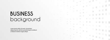 Business background. Abstract white minimal long vector dotted banner with copy space for text.のイラスト素材