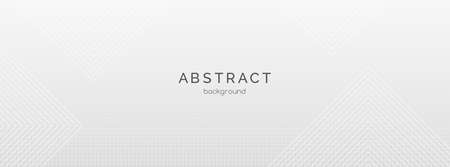 White abstract vector long banner template. Minimal background with line arrows and copy space for text.のイラスト素材