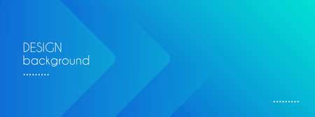 Blue abstract vector long banner. Minimal background with arrows and copy space for text. web bannerのイラスト素材
