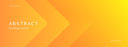 Abstract vector long banner. Minimal orange gradient background with arrows and copy space for text. cover, header, web bannerのイラスト素材