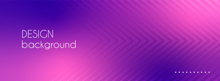 Abstract blurred gradient long banner. Minimal vector background with arrows.