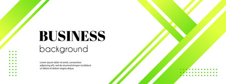 Abstract business minimal vector background. Long banner template with green gradient lines. For social media advertisement, cover designのイラスト素材