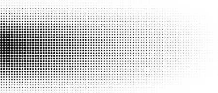 Halftone dotted gradient abstract background. Vector black and white grunge textureのイラスト素材