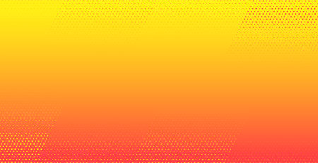 Halftone striped yellow orange gradient abstract background. Vector dotted textured sunny backdrop for banners, presentations, wallpaperのイラスト素材