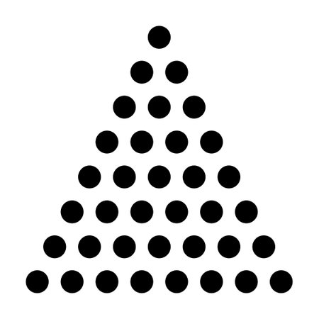 Halftone dotted triangle design element . Isolated vector spotted mosaic triangle arrow shape textureのイラスト素材