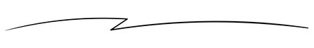 Hand drawn brush underline stroke. Vector doodle sketch ink line, scribble pencil border, dividerのイラスト素材