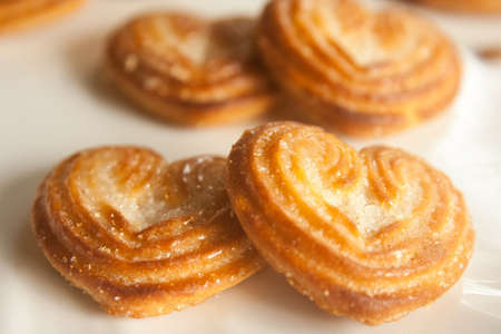 Delicious sweet tea buns for dinner.の写真素材