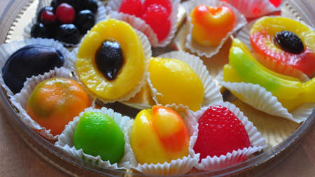 Delicious multi-colored sweets of different tastes.の写真素材