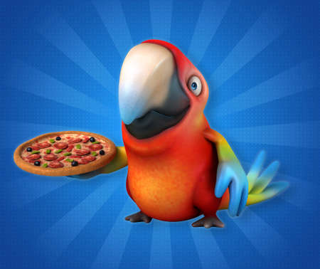 Cute and funny parrots. Funny and funny. Suitable for printing on clothes.の写真素材