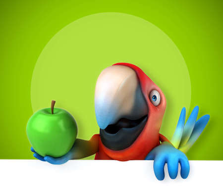 Cute and funny parrots. Funny and funny. Suitable for printing on clothes.の写真素材