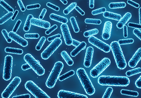 Abstract bacteria, probiotics, gram positive bacteria 3d illustration