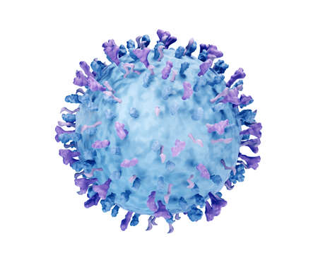 Respiratory syncytial virus (RSV) can cause respiratory tract infections such as bronchiolitis and pneumonia, 3d illustrationの写真素材