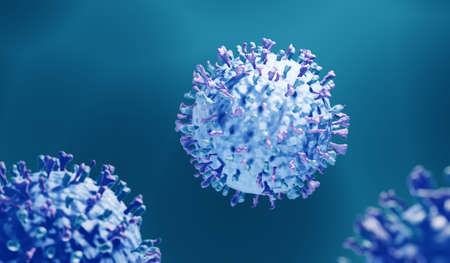 Infectious viruses such as respiratory syncytial virus (RSV) causing respiratory infectionsの写真素材