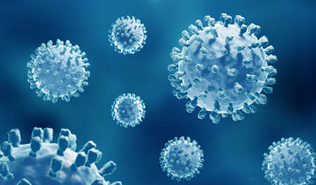 Viruses such as Hepatitis viruses or Coronavirusの写真素材